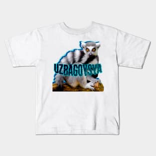 lemur art colorful nature popart wildlife Kids T-Shirt